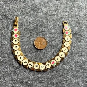 Vintage 1950's Hollywood California Enameled Souvenir Bracelet - Retro Hollywood